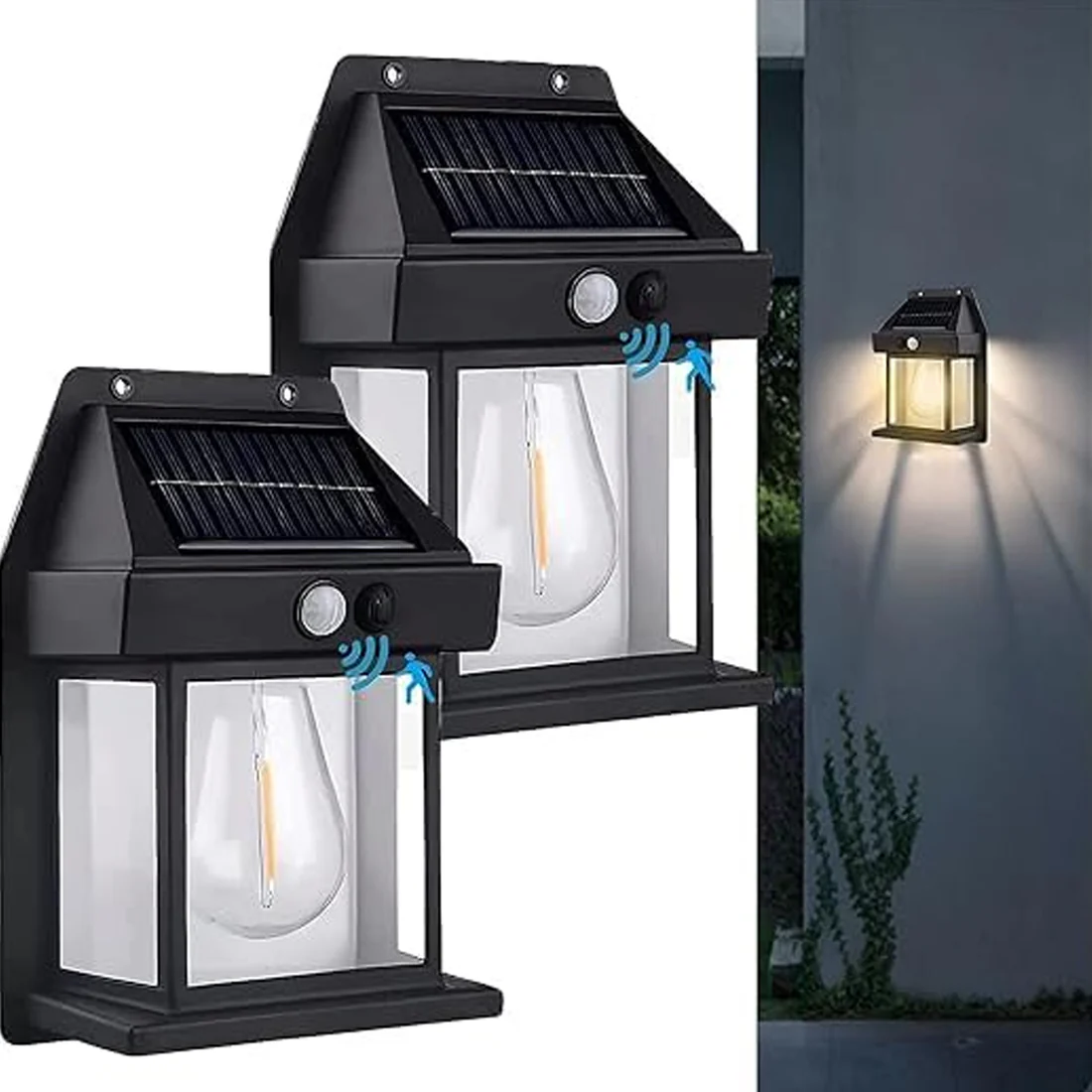 Solar Motion Sensor Wall Light – Outdoor Waterproof LED Lamp with Dusk-to-Dawn Sensor & 3 Modes (1 Pc) - Image 2