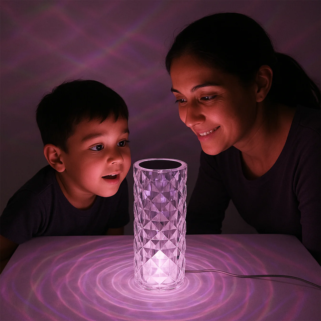 Crystal LED Touch Table Lamp with Remote Control - Image 3