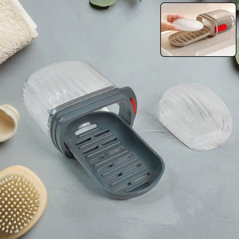 Multipurpose Soap Box Holder with Transparent Dust-Proof Lid ,Sabudani (1 Pc) - Image 4