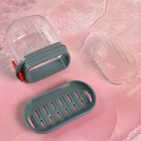 Multipurpose Soap Box Holder with Transparent Dust-Proof Lid ,Sabudani (1 Pc) - Image 6