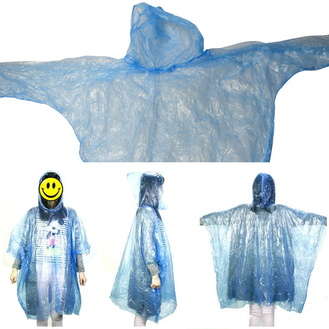 Disposable Raincoat with Hood in Clip-On Ball Case – Lightweight Emergency Poncho for Boys and Girls, Multicolor (1 Pc) - Image 3