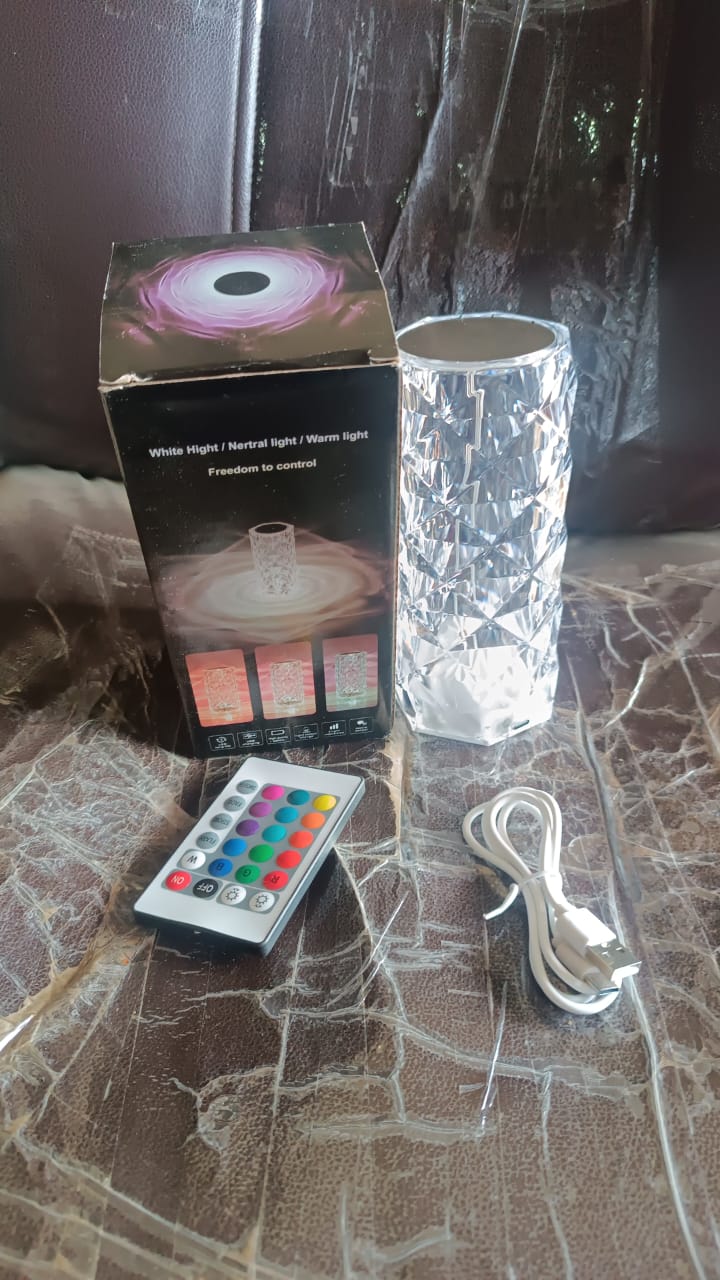 Crystal LED Touch Table Lamp with Remote Control - Image 2