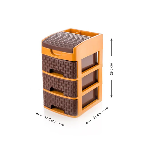 Mini 3 Layer D Storage used in all kinds of household and official places for storing of various types of stuffs and items etc. - Image 4