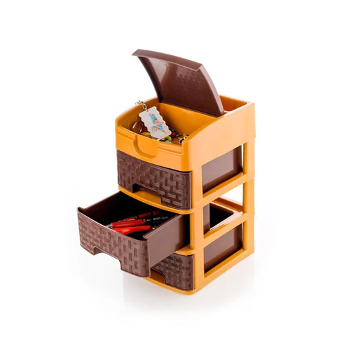 Mini 3 Layer D Storage used in all kinds of household and official places for storing of various types of stuffs and items etc. - Image 2